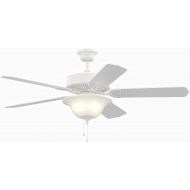 Fanimation Aire Decor - 52 inch - Matte White with Glass Bowl Light Kit - 220v with Pull-Chain - BP220MW1-220