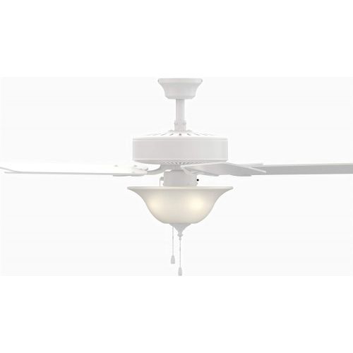  Fanimation Aire Decor - 52 inch - Matte White with Glass Bowl Light Kit - 220v with Pull-Chain - BP220MW1-220