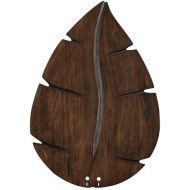 Fanimation B6080WA Wide Oval Leaf Carved Wood Blade, 26-Inch, Walnut
