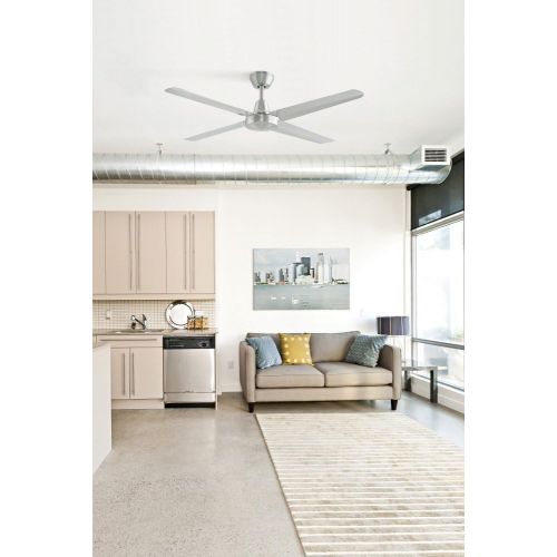  Fanimation Ascension FP6717BN High Power IndoorOutdoor Ceiling Fan with 54-Inch Blades, 3 Speed Wall Control, Brushed Nickel