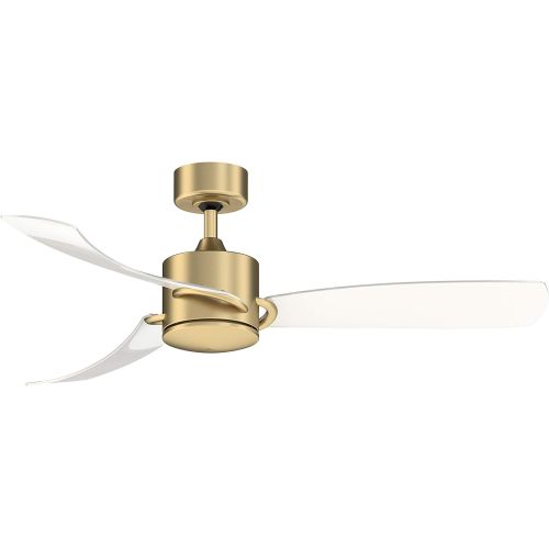  Fanimation FP8511BS SculptAire 52 inch Indoor/Outdoor Ceiling Fan with Clear Blade Set and LED Light Kit, Brushed Satin Brass