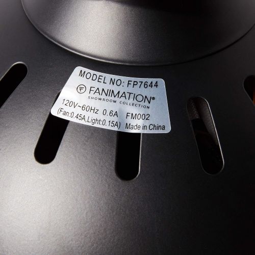  Fanimation FP7644BL 44 Kwad 44 inch Indoor Ceiling Fan with LED Light Kit-Black