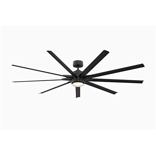  Fanimation FPD8159BLW Odyn 84 inch Indoor/Outdoor Ceiling Fan with Black Blades and LED Light Kit