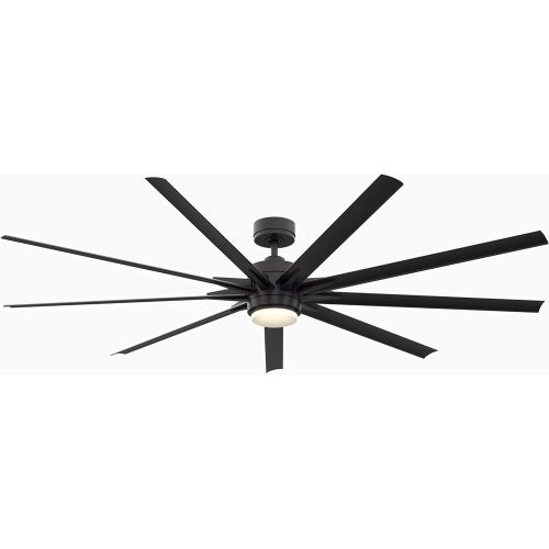  Fanimation FPD8159BLW Odyn 84 inch Indoor/Outdoor Ceiling Fan with Black Blades and LED Light Kit