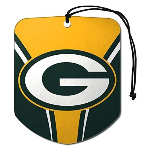  [아마존베스트]Team ProMark NFL Green Bay Packers Air Fresheners2 Pack Shield Design Air Fresheners, Team Colors, One Size