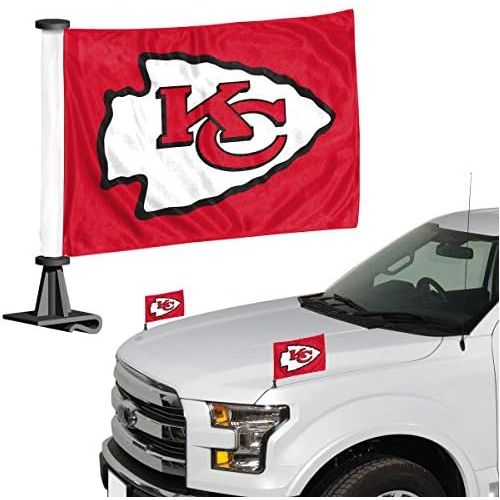  ProMark NFL Kansas City Chiefs Flag Set 2-Piece Ambassador Style, Team Color, One Size