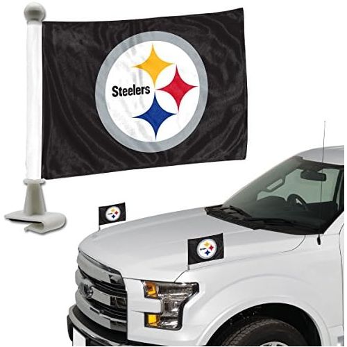  Promark NFL Pittsburgh Steelers Flag Set 2-Piece Ambassador Style, Team Color, One Size