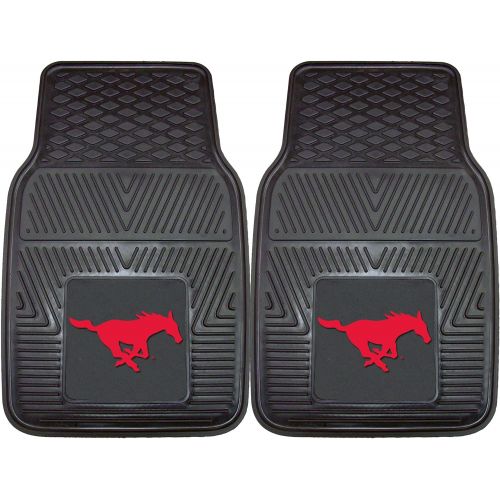  Fanmats 13010 Southern Methodist University Mustangs Front Row Vinyl Heavy Duty Car Mat - 2 Piece