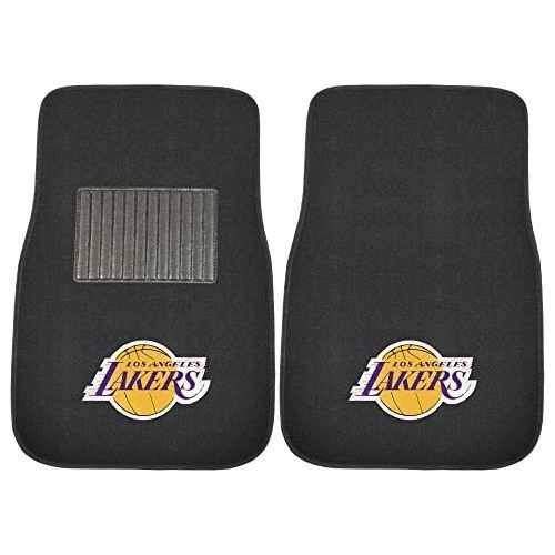  FANMATS 17608 NBA Los Angeles Lakers 2-Piece Embroidered Car Mat