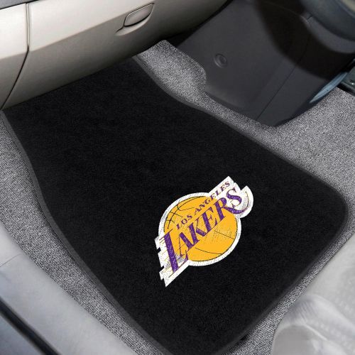  FANMATS 17608 NBA Los Angeles Lakers 2-Piece Embroidered Car Mat