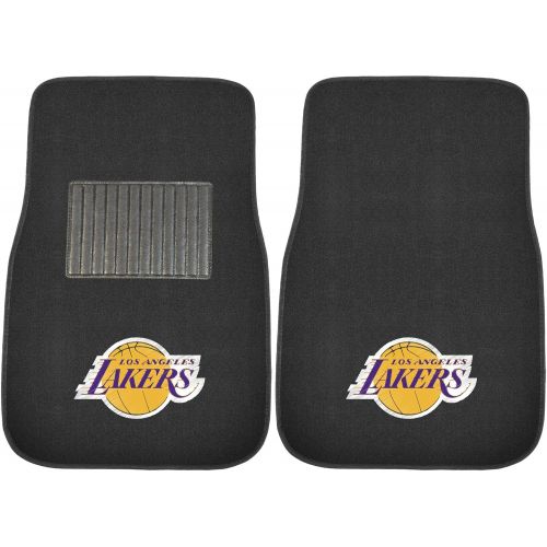  FANMATS 17608 NBA Los Angeles Lakers 2-Piece Embroidered Car Mat