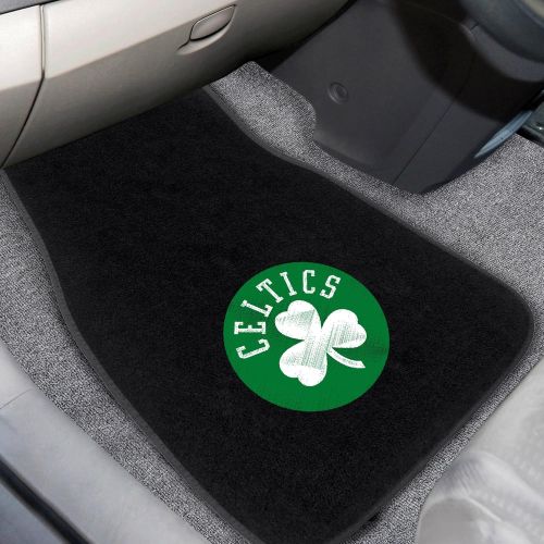  FANMATS 17611 NBA Boston Celtics 2-Piece Embroidered Car Mat