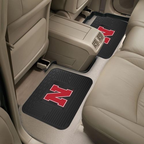  FANMATS NCAA University of Nebraska Cornhuskers Vinyl 2-Pack Utility Mats