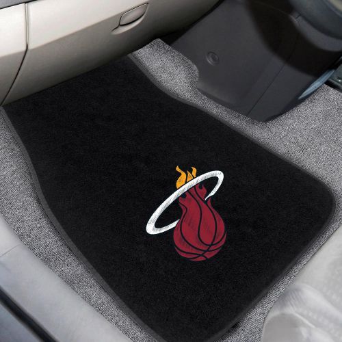  FANMATS 17609 NBA Miami Heat 2-Piece Embroidered Car Mat