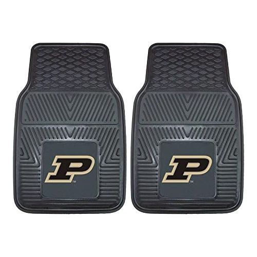  Fanmats 11783 Purdue University Boilermakers Front Row Vinyl Heavy Duty Car Mat - 2 Piece