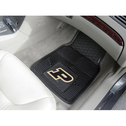  Fanmats 11783 Purdue University Boilermakers Front Row Vinyl Heavy Duty Car Mat - 2 Piece