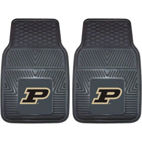  Fanmats 11783 Purdue University Boilermakers Front Row Vinyl Heavy Duty Car Mat - 2 Piece