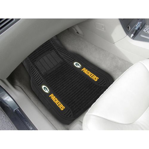  FANMATS 13498 NFL Green Bay Packers Nylon Face Deluxe Car Mat,20x27