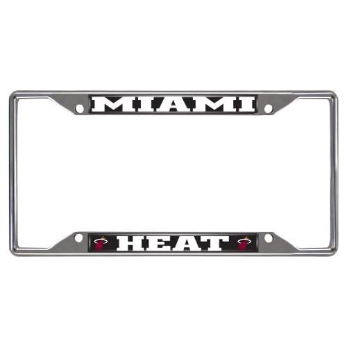  FANMATS 14862 NBA Miami Heat Chrome License Plate Frame
