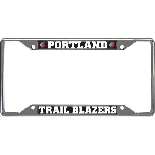  FANMATS NBA Portland Trail Blazers Chrome License Plate Frame