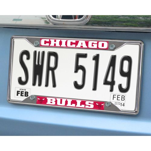  FANMATS 14847 NBA Chicago Bulls Chrome License Plate Frame