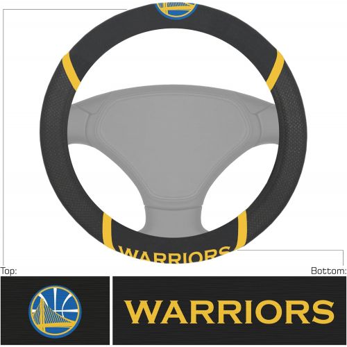  FANMATS 20322 Team Color 15x15 NBA - Golden State Warriors Steering Wheel Cover
