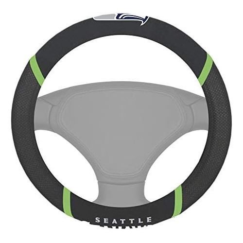  FANMATS 21058 Black Universal 15 Diameter Steering Wheel Cover