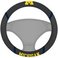FANMATS 14822 NCAA University of Michigan Wolverines Polyester Steering Wheel Cover