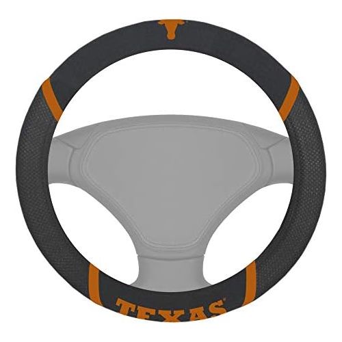  FANMATS 14825 NCAA University of Texas Longhorns Polyester Steering Wheel Cover