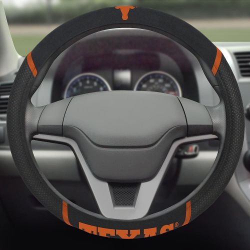  FANMATS 14825 NCAA University of Texas Longhorns Polyester Steering Wheel Cover