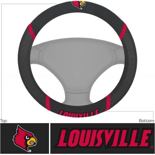  FANMATS NCAA University of Louisville Cardinals Polyester Steering Wheel Cover