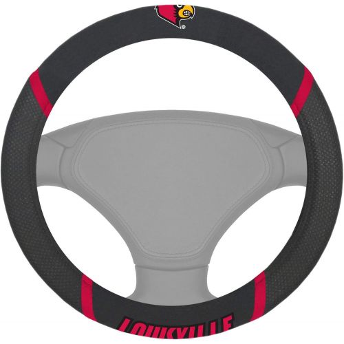  FANMATS NCAA University of Louisville Cardinals Polyester Steering Wheel Cover