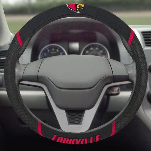  FANMATS NCAA University of Louisville Cardinals Polyester Steering Wheel Cover