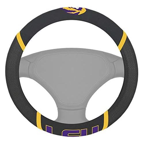  FANMATS NCAA Louisiana State University Tigers Polyester Steering Wheel Cover