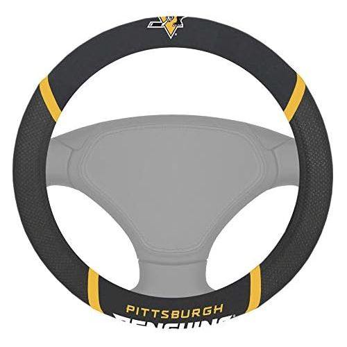  FANMATS 14885 NHL Pittsburgh Penguins Polyester Steering Wheel Cover