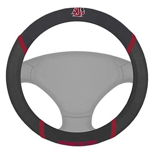  FANMATS NCAA Washington State Cougars Steering Wheel Coversteering Wheel Cover, Team Colors, One Sized