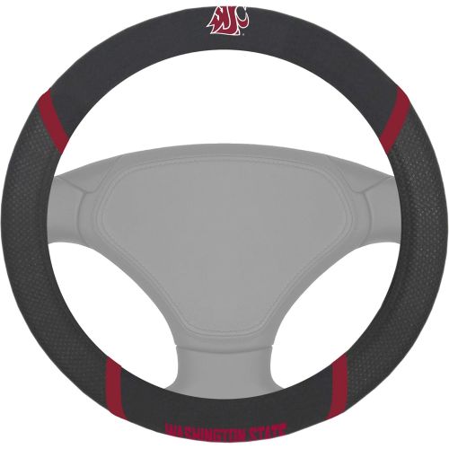  FANMATS NCAA Washington State Cougars Steering Wheel Coversteering Wheel Cover, Team Colors, One Sized