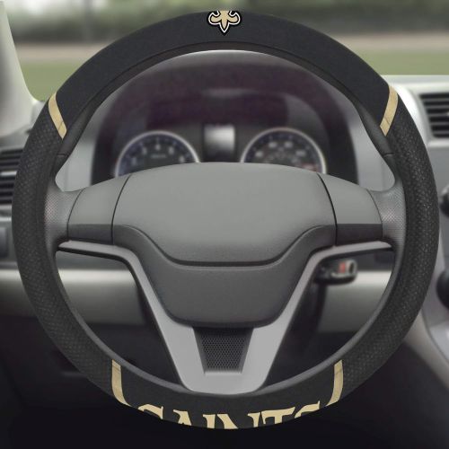  FANMATS 15036 Black Universal 15 Diameter Steering Wheel Cover