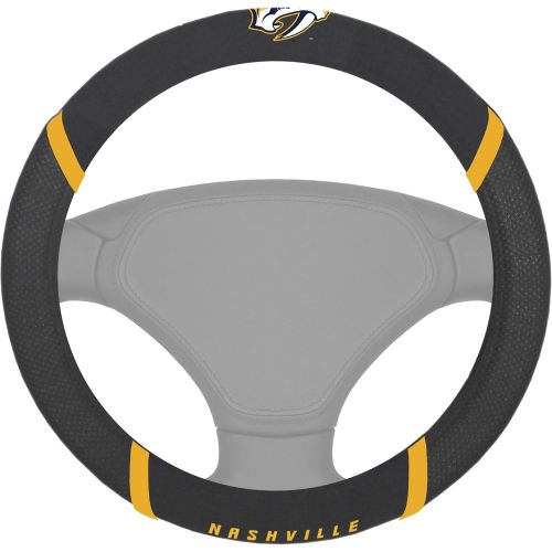  FANMATS NHL Nashville Predators Steering Wheel Coversteering Wheel Cover, Team Colors, One Sized