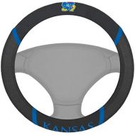 FANMATS 14906 NCAA University of Kansas Jayhawks Polyester Steering Wheel Cover