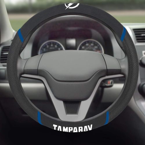  FANMATS NHL Tampa Bay Lightning Steering Wheel Coversteering Wheel Cover, Team Colors, One Sized