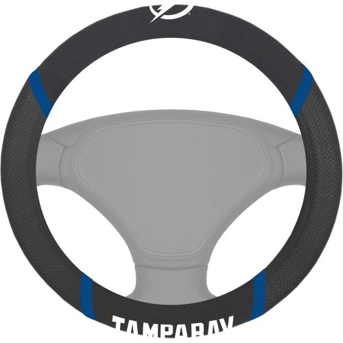  FANMATS NHL Tampa Bay Lightning Steering Wheel Coversteering Wheel Cover, Team Colors, One Sized