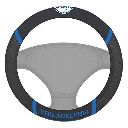  FANMATS NBA Philadelphia 76Ers Steering Wheel Coversteering Wheel Cover, Team Colors, One Sized