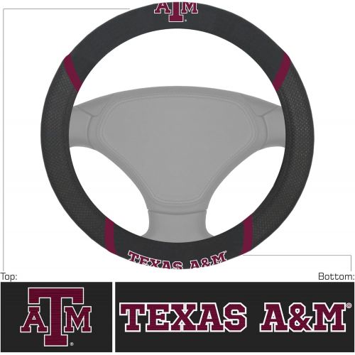  FANMATS 14894 NCAA Texas A&M University Aggies Polyester Steering Wheel Cover