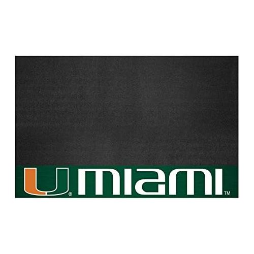  FANMATS NCAA University of Miami Hurricanes Vinyl Grill Mat