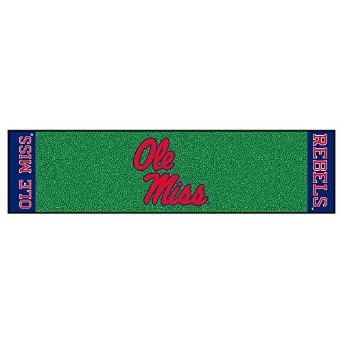  FANMATS NCAA University of Mississippi - Ole Miss Rebels Nylon Face Putting Green Mat