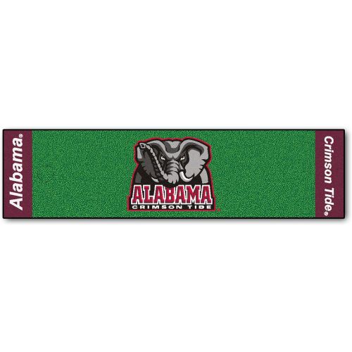  FANMATS NCAA University of Alabama Crimson Tide Nylon Face Putting Green Mat