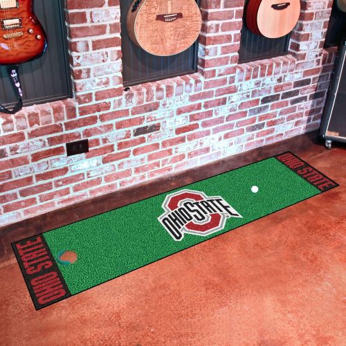  FANMATS NCAA Ohio State University Buckeyes Nylon Face Putting Green Mat