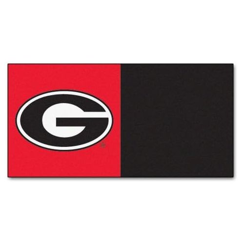  Fanmats FANMATS NCAA University of Georgia Bulldogs Nylon Face Team Carpet Tiles