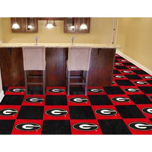  Fanmats FANMATS NCAA University of Georgia Bulldogs Nylon Face Team Carpet Tiles